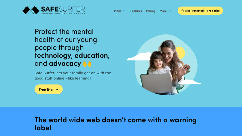 Safe Surfer Landing Page