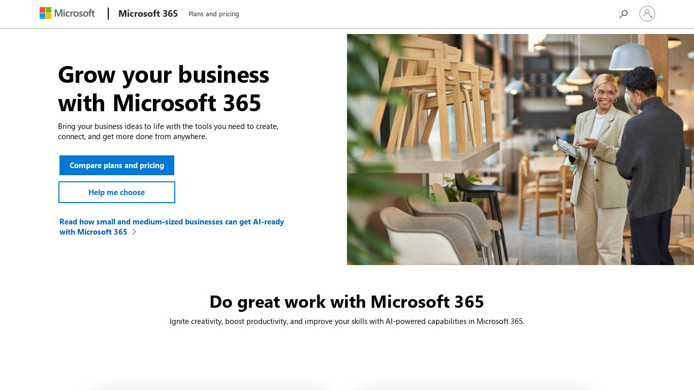 Gigjam by Microsoft Landing page