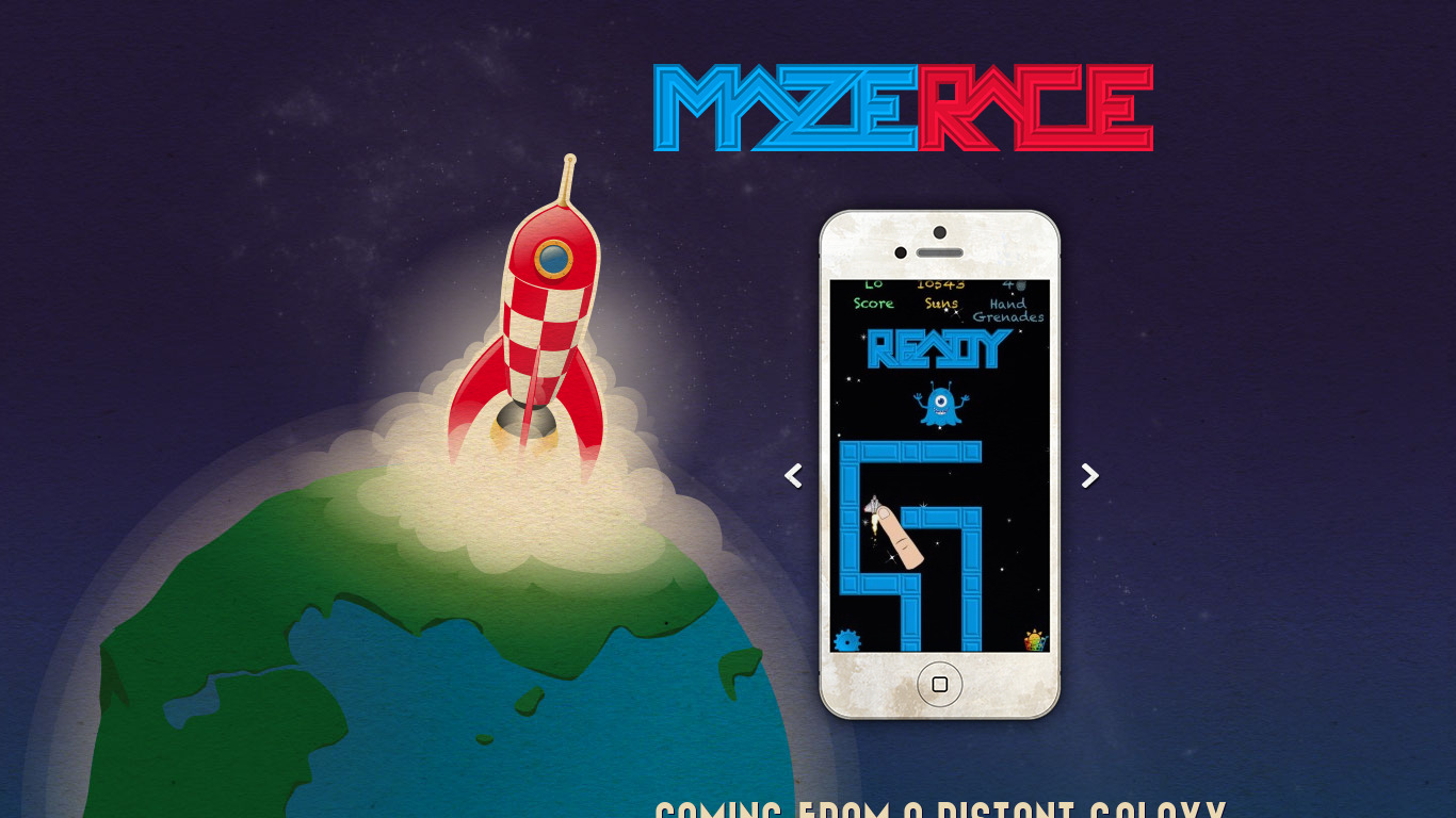 Maze-Race Landing page