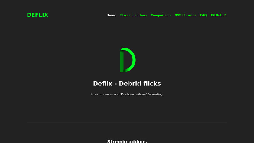Deflix Landing Page