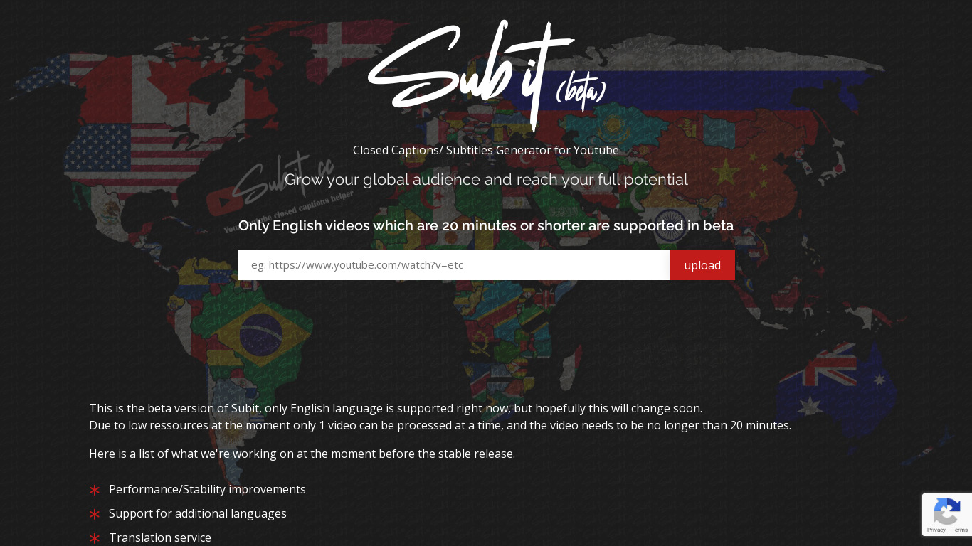 Subit.cc Landing page