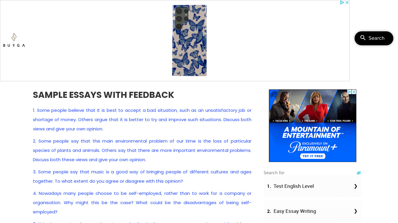 IELTS Essays with Feedback Landing page