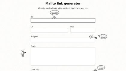 Mailto link generator image