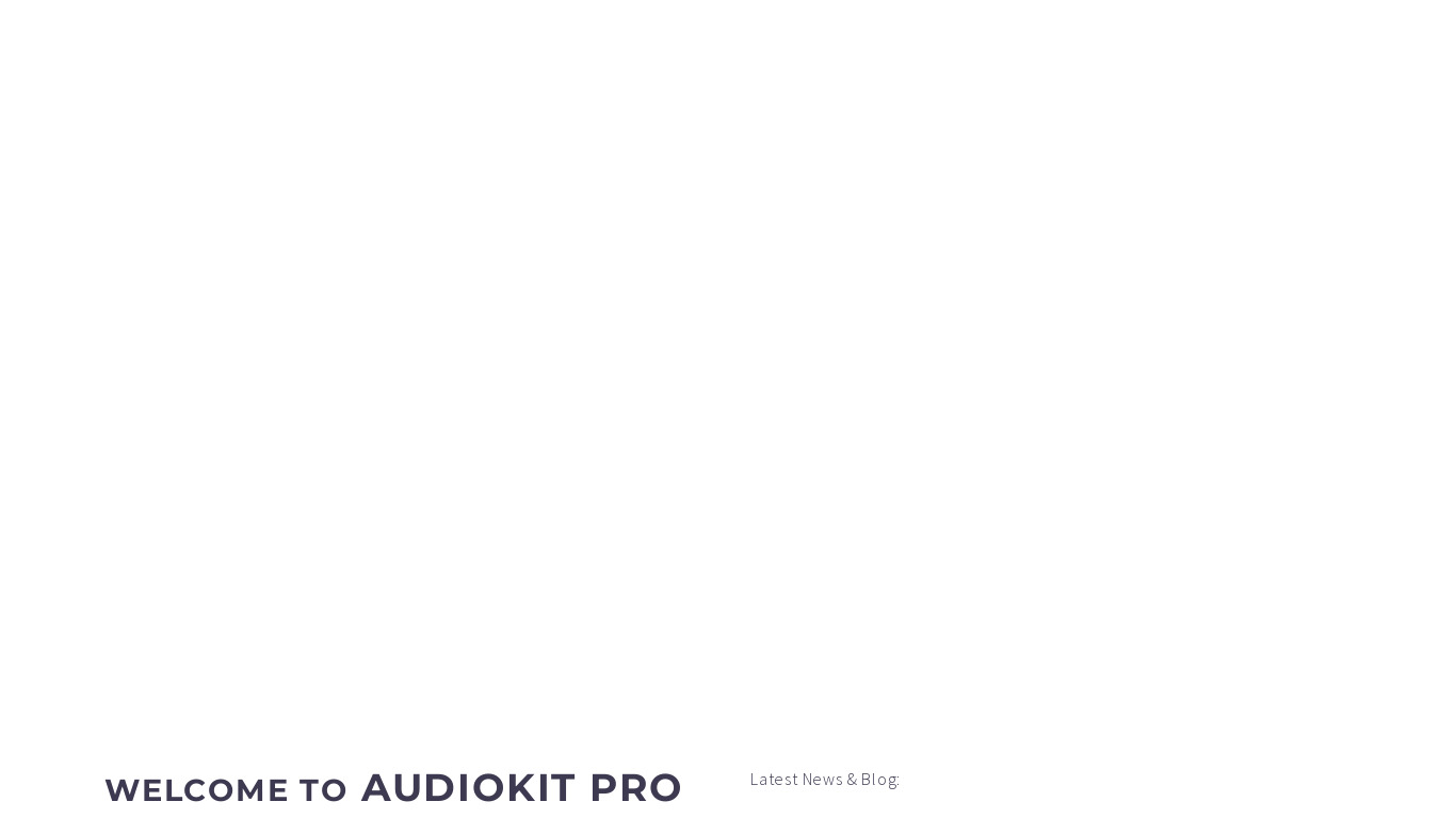 AudioKit Pro Landing page