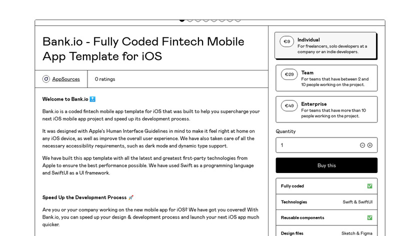 Bank.io Landing Page