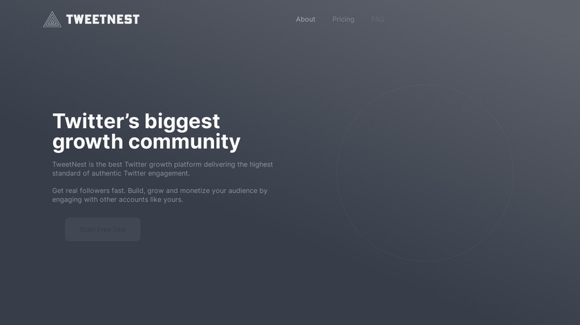 TweetNest Landing Page