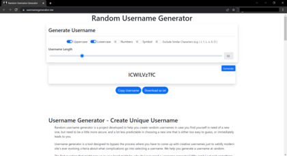 UsernameGenerator.me image