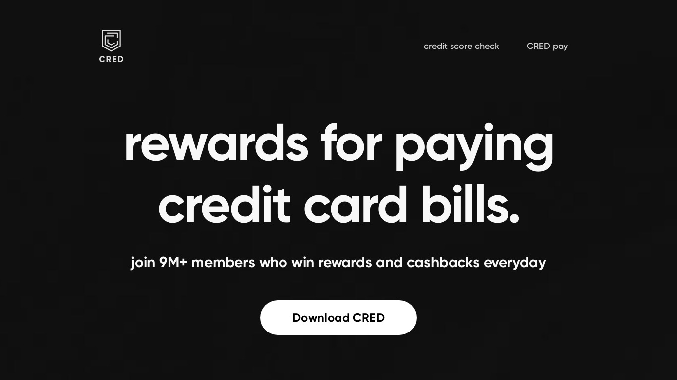 Cred Landing page