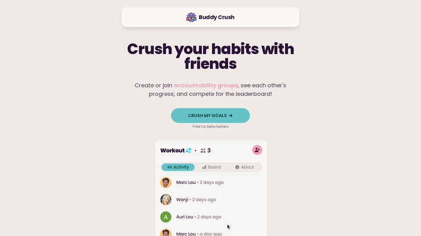 Buddy Crush Landing Page