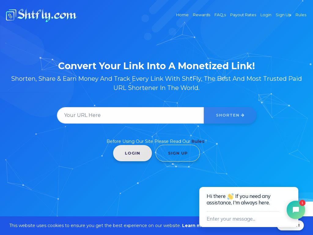 ShtFly Landing page