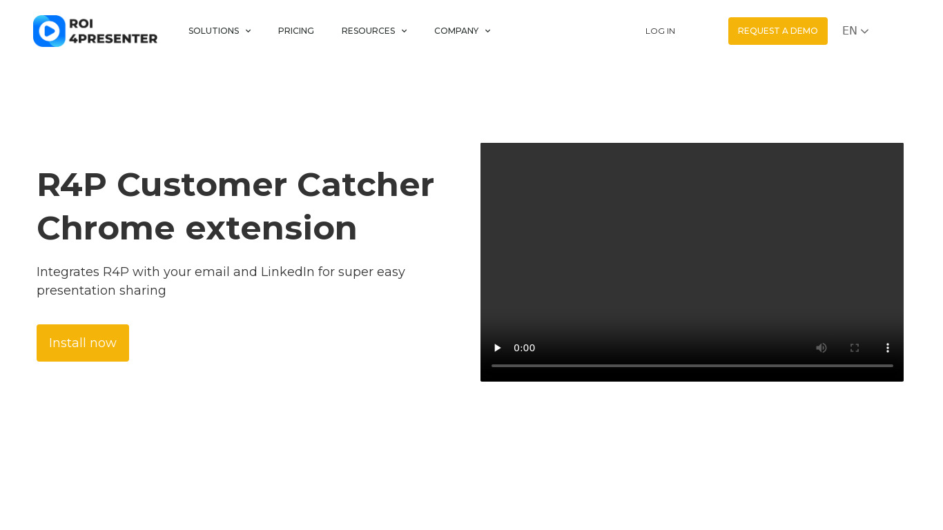 R4P Customer Catcher Landing page