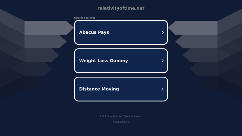 Relativity of Time Landing Page