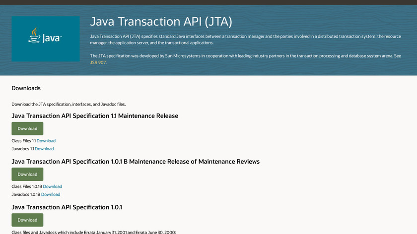 Java Transaction API (JTA) Landing Page