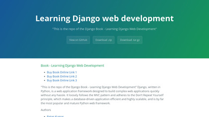 Learning Django Web Development image