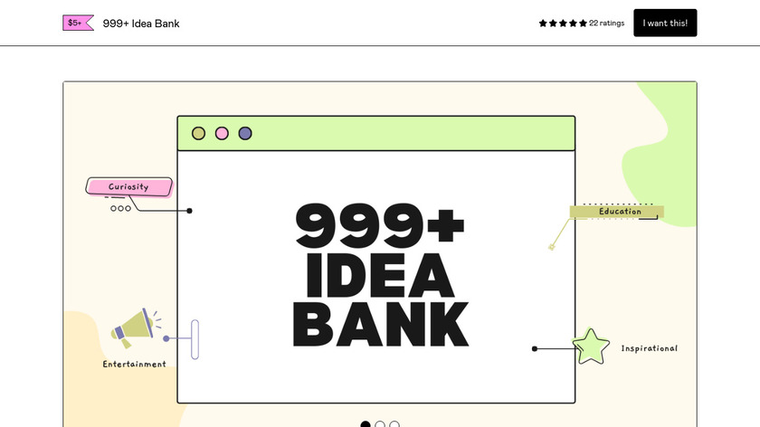 999+ Idea Bank Landing Page