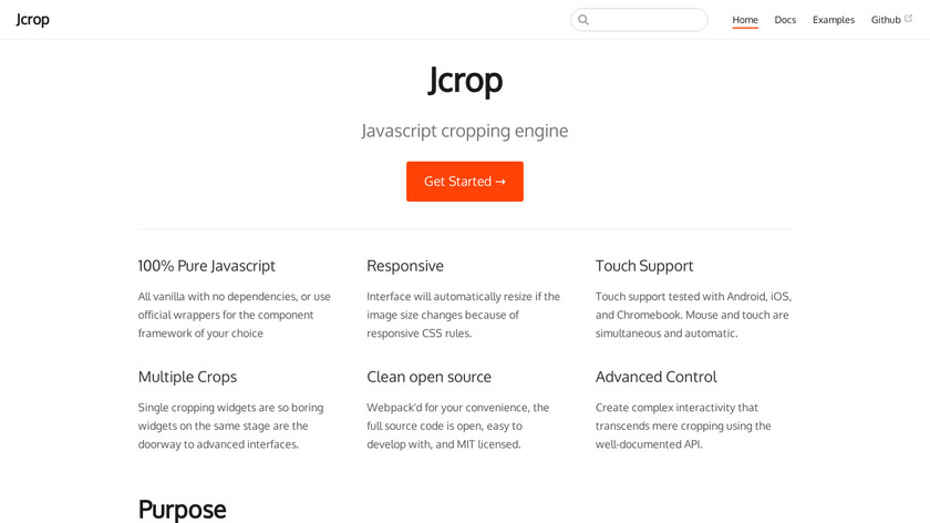 Jcrop Landing Page