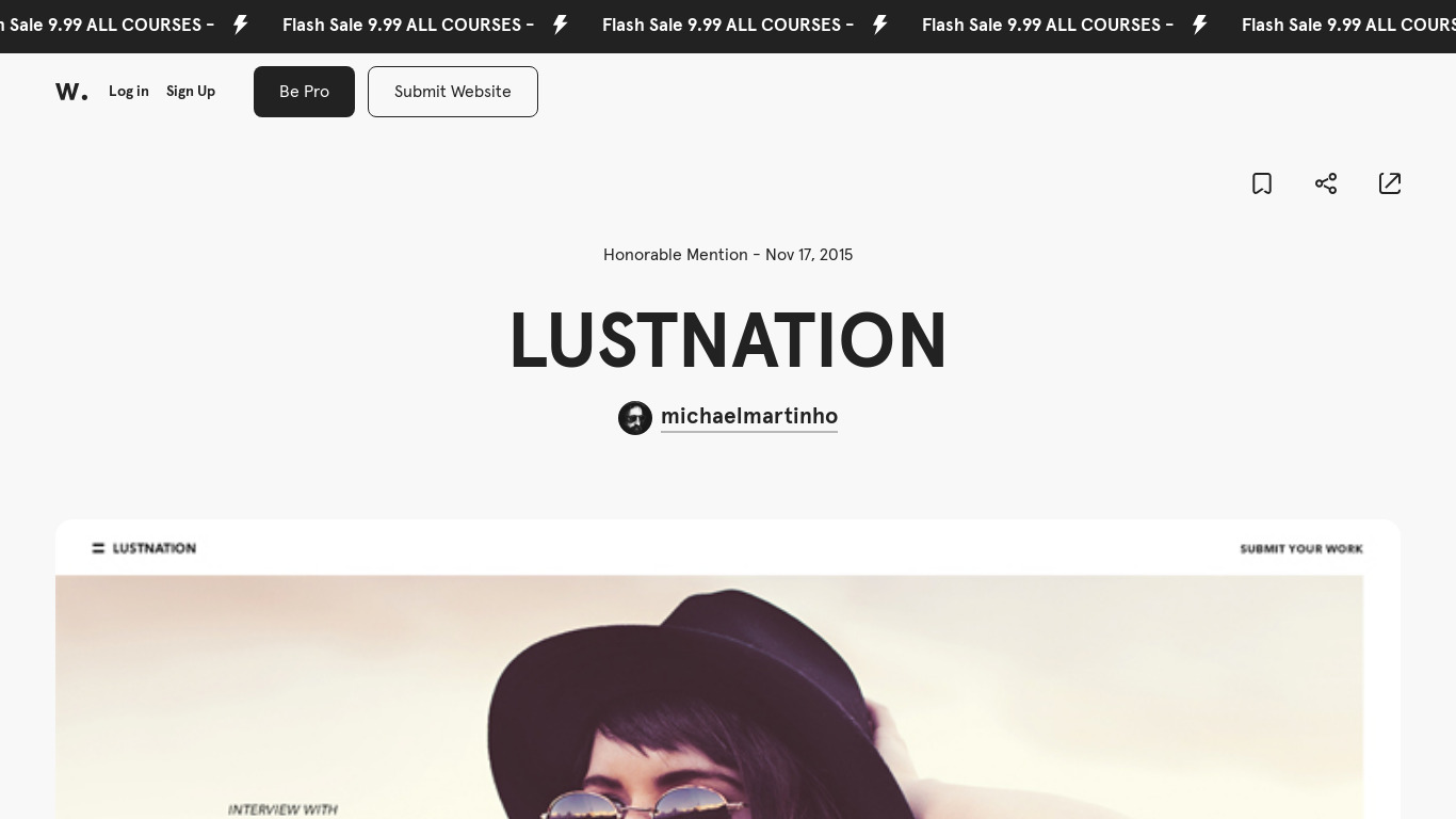 Lusnation Landing page