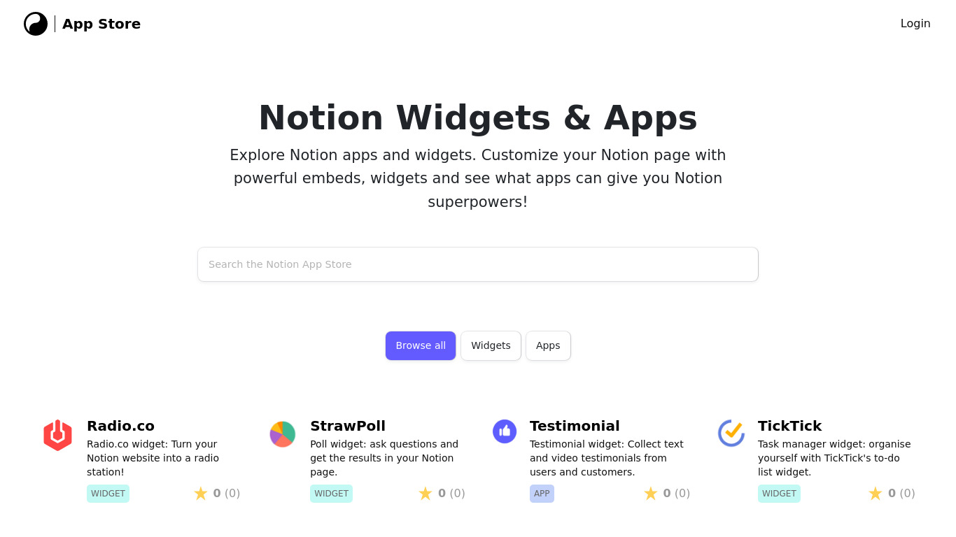 Apps.Simple.ink Landing page