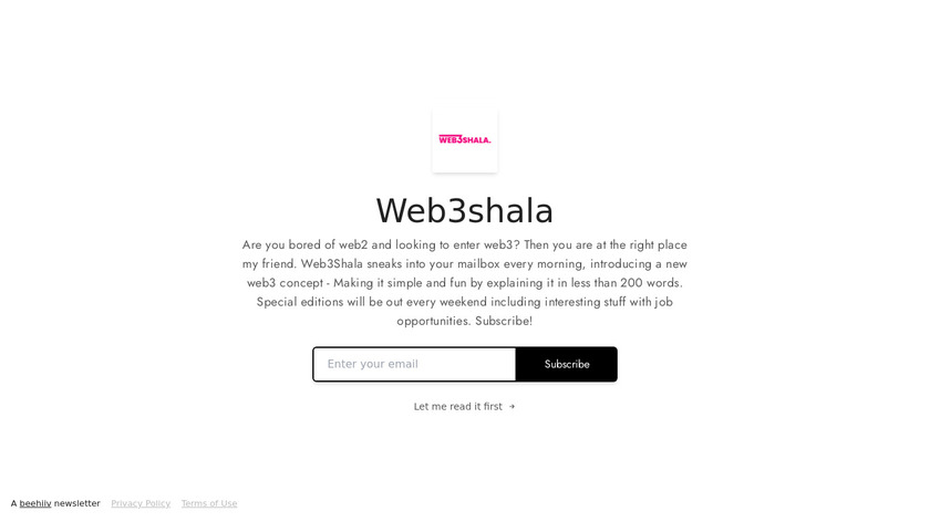 Web3Shala. Landing Page
