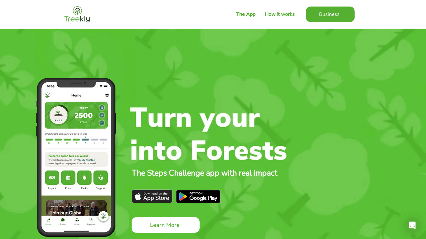 Treekly Landing page