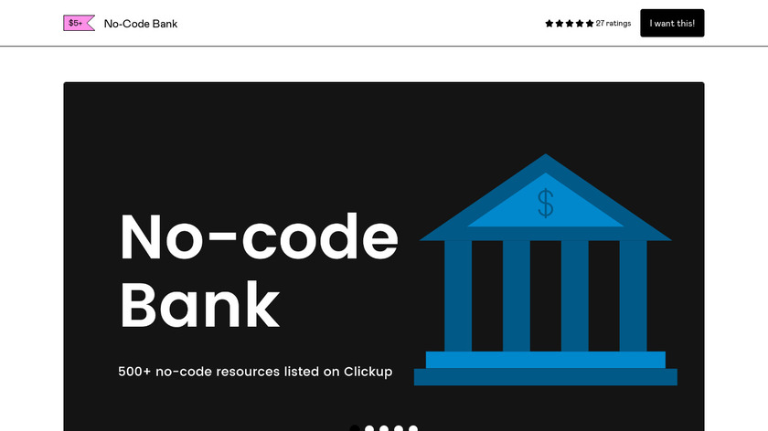 No-Code Bank Landing Page