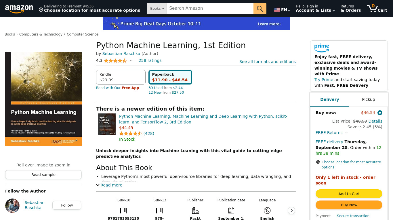 Python Machine Learning Landing page