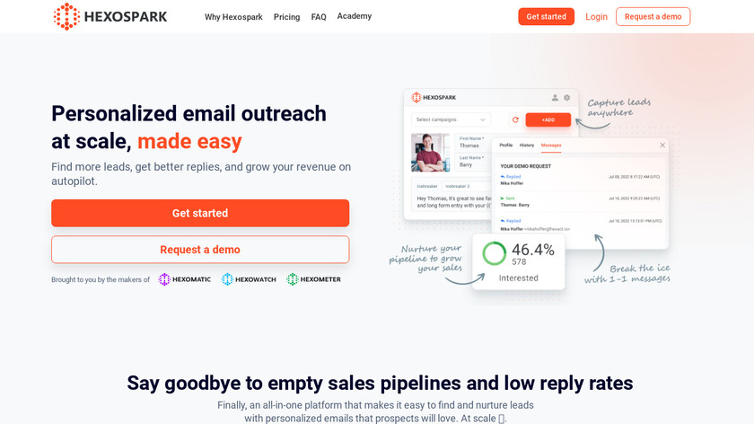 Hexospark Landing Page