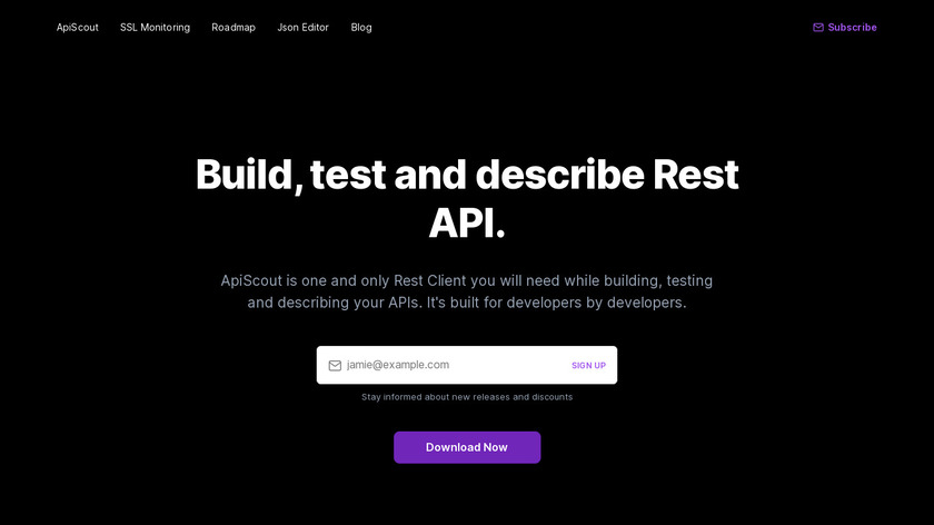 ApiScout Landing Page