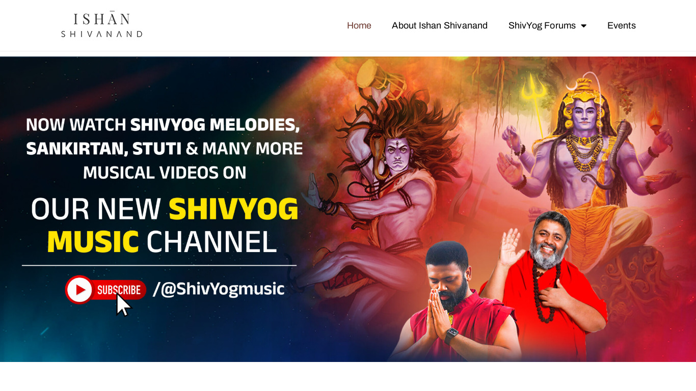 Shiv Yog Play App Landing page