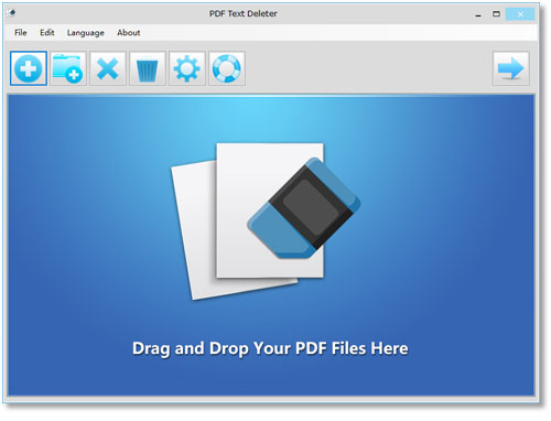 PDFEraser.net PDF Text Deleter Landing page