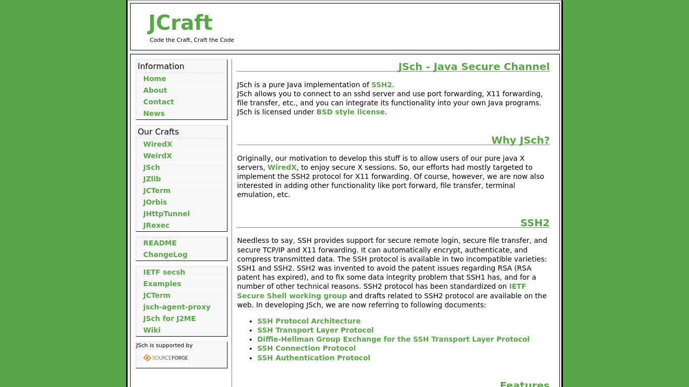 JSch Landing page