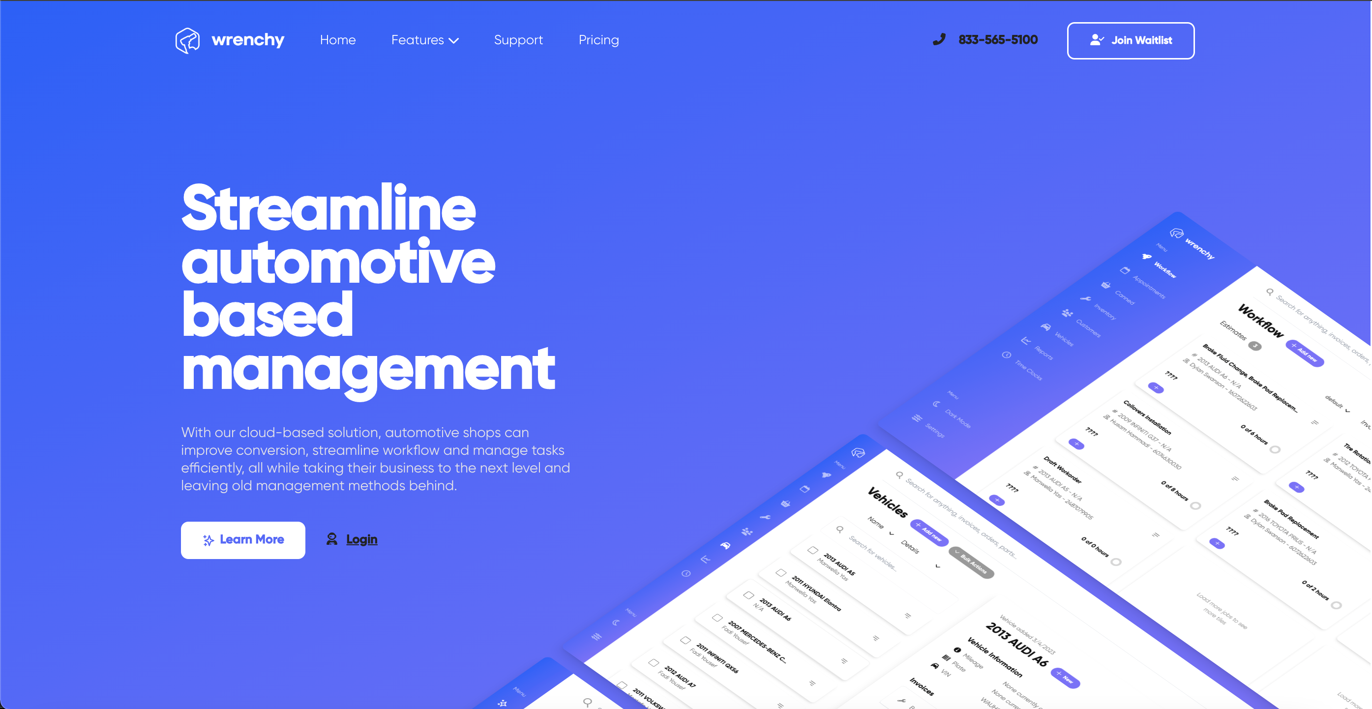 Wrenchy Landing page