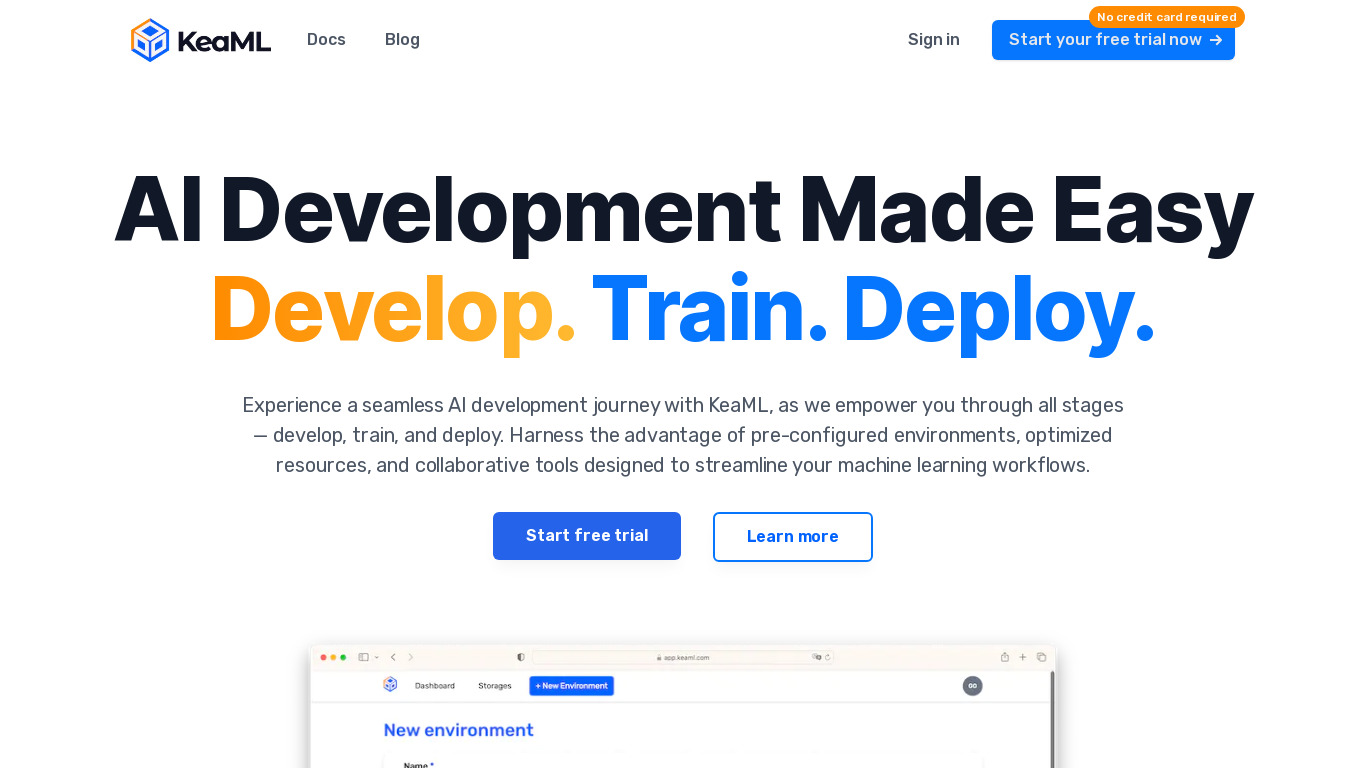 KEAML Landing page
