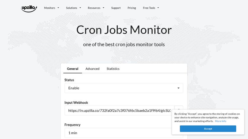 Cron Jobs Monitoring by Upzilla Landing Page