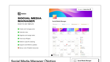 Notion Social Media Manager image