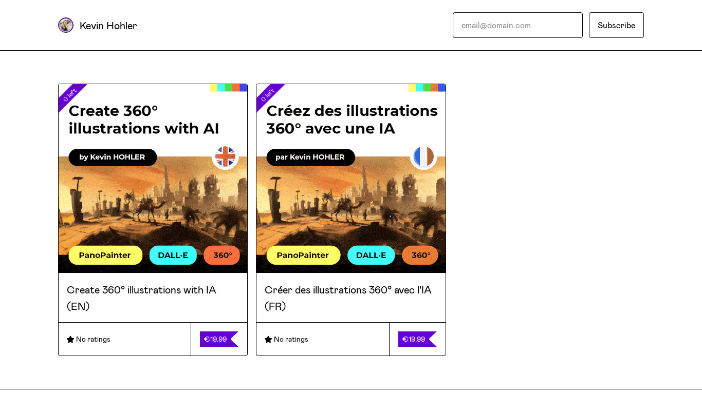 Create 360° illustrations with AI Landing page
