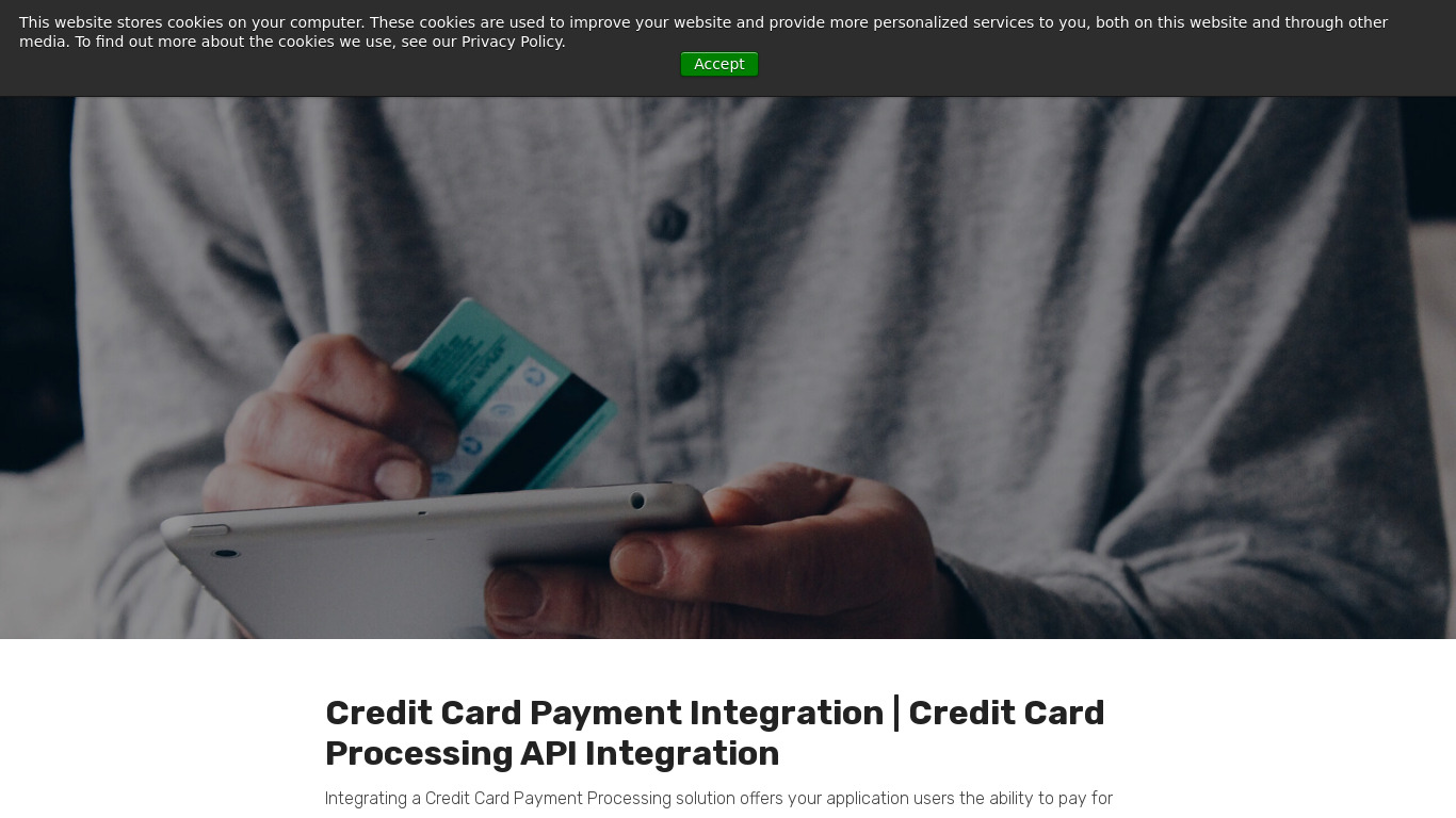 Agile Payments Landing page