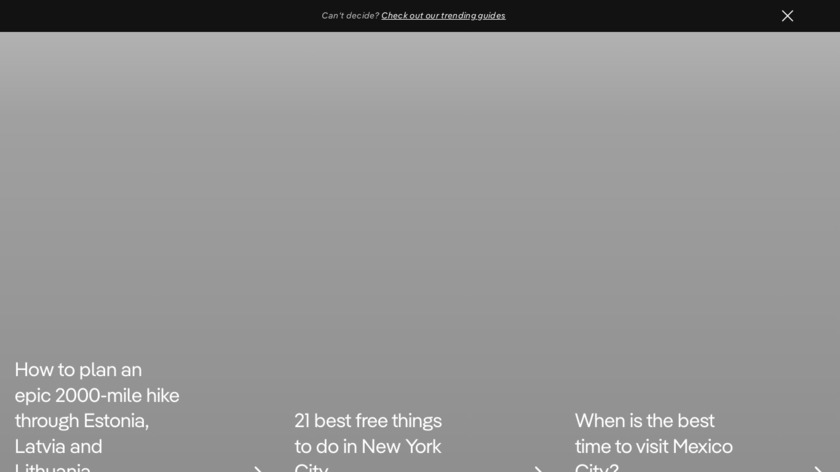Lonely Planet Landing Page