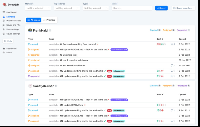 Sweetjab Landing Page