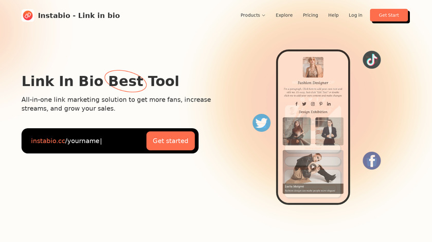 Instabio Landing Page