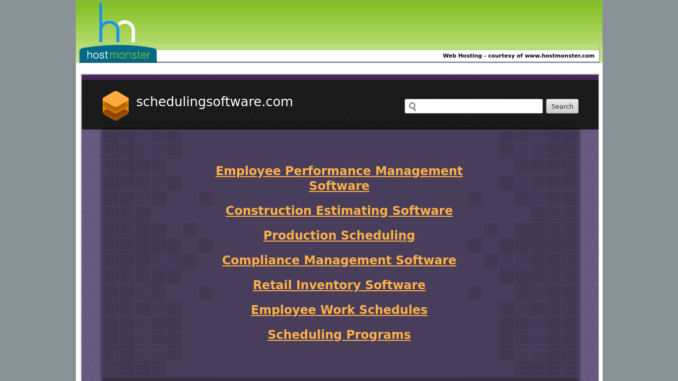 Scheduling Software Landing page