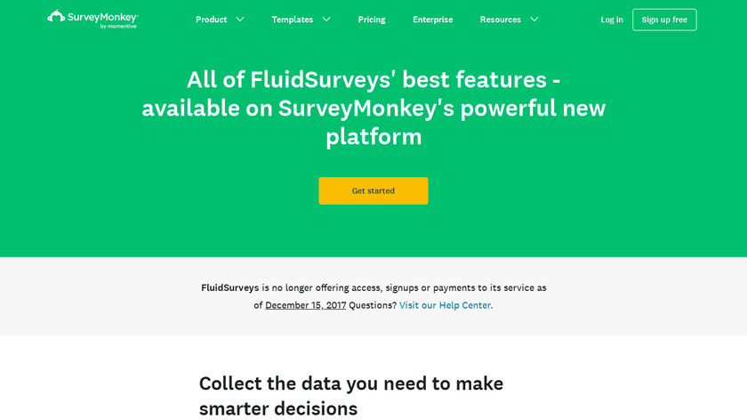 FluidSurveys Landing Page