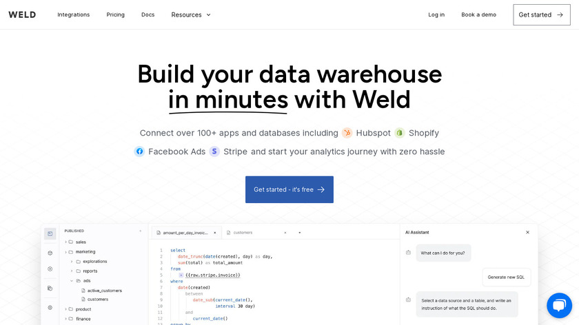 Weld Landing Page