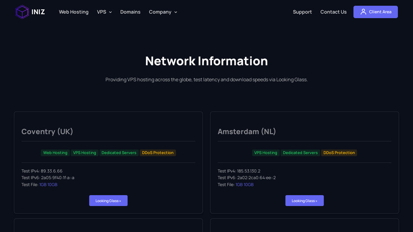 INIZ Landing Page