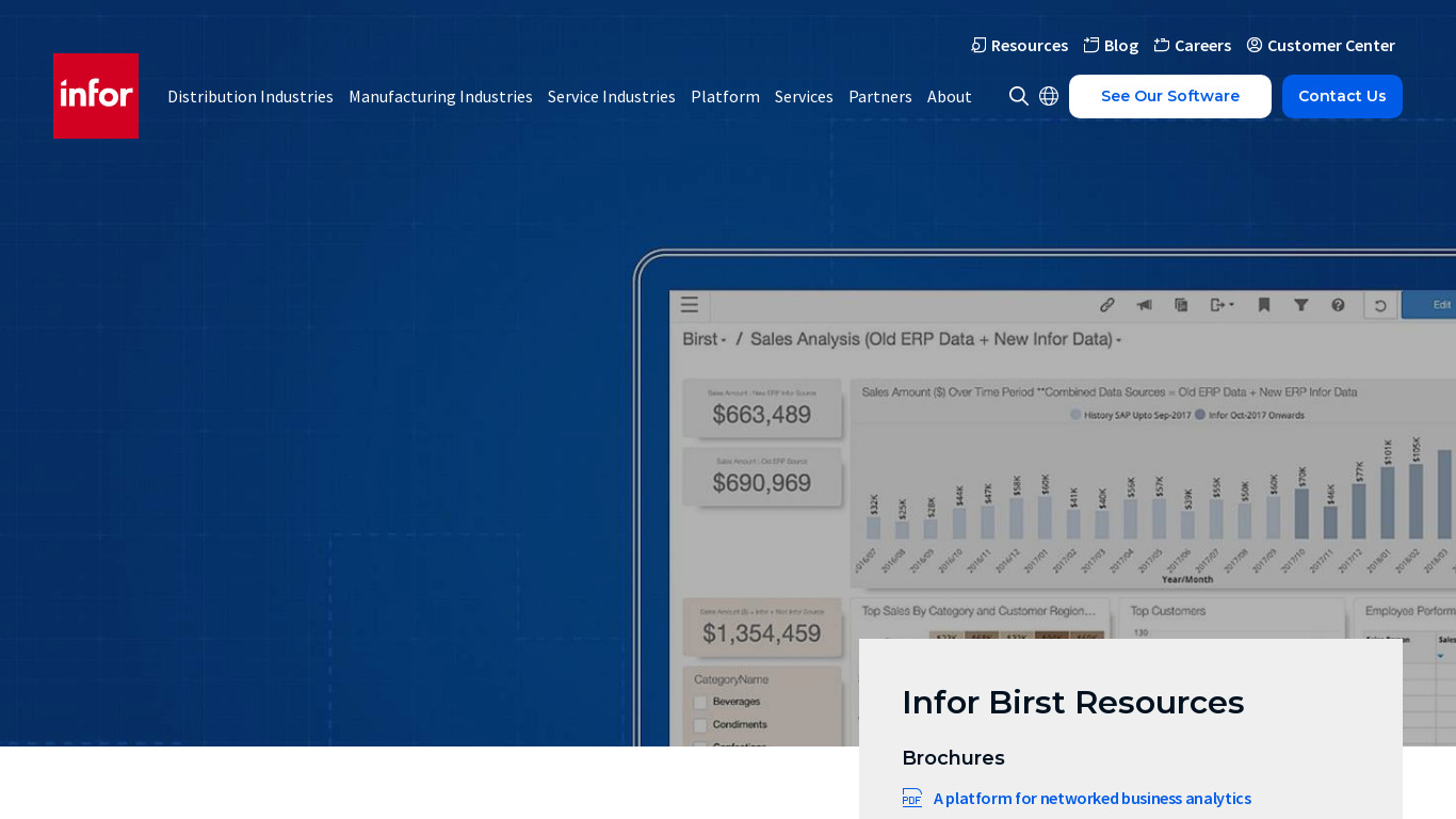 Birst Landing page