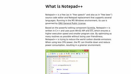 Notepad++ screenshot