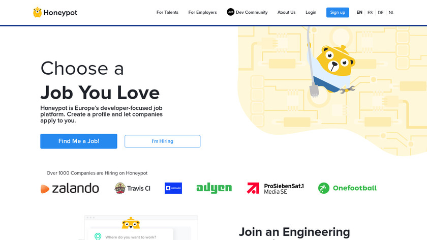 Honeypot.io Landing Page