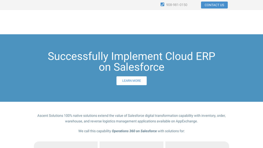 AscentERP Landing Page