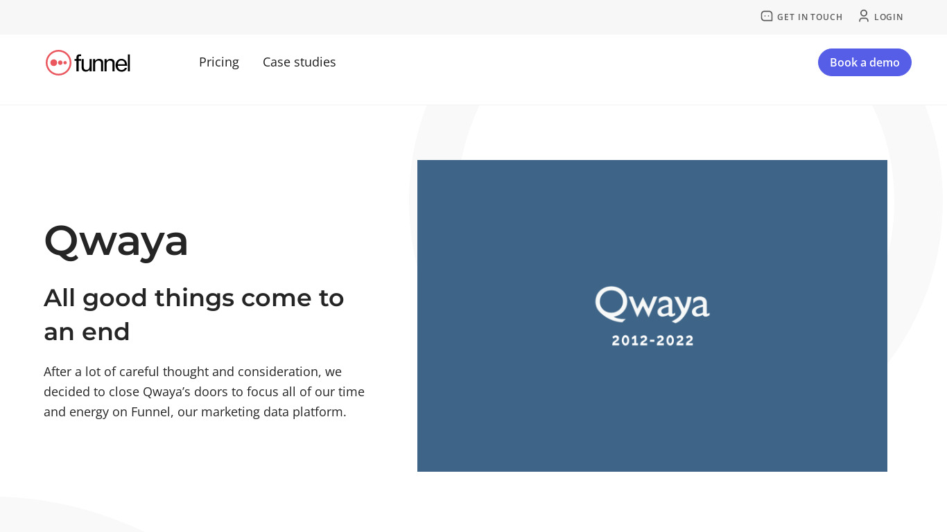 Qwaya Landing page