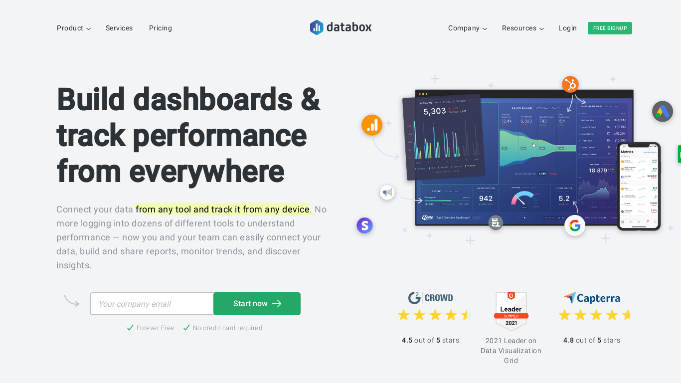 Databox Landing page